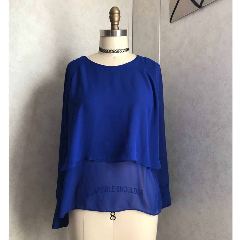 JCP Electric blue layered top