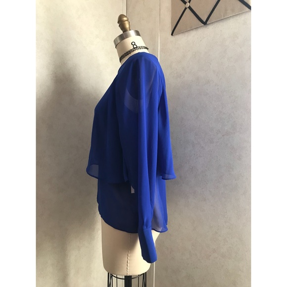 JCP Electric blue layered top - Picture 3 of 5