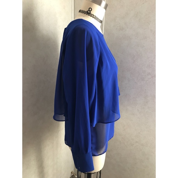JCP Electric blue layered top - Picture 4 of 5