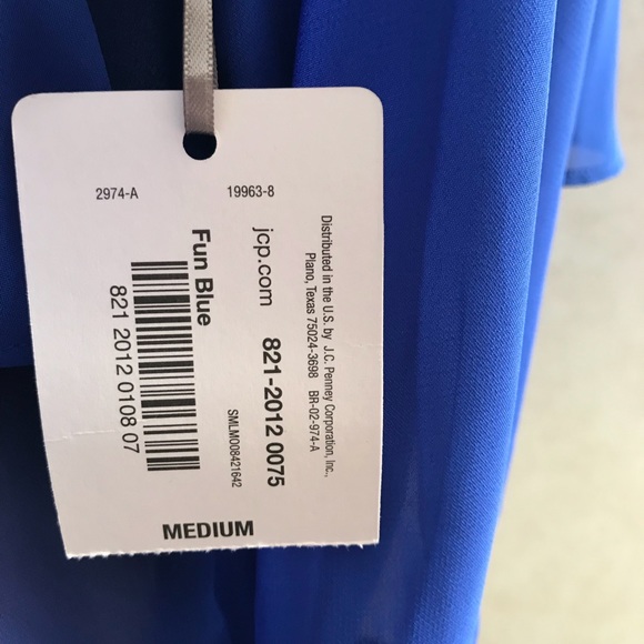 JCP Electric blue layered top - Picture 5 of 5