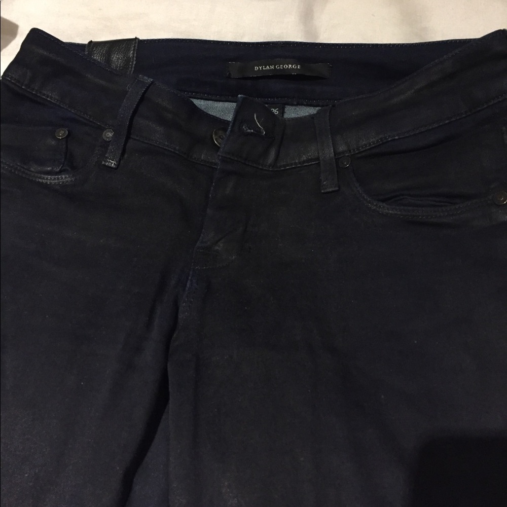 Waxy skinny jeans