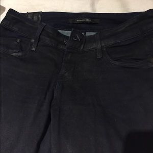 Waxy skinny jeans