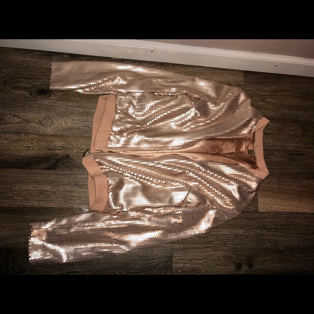 Forever 21 sequin bomber