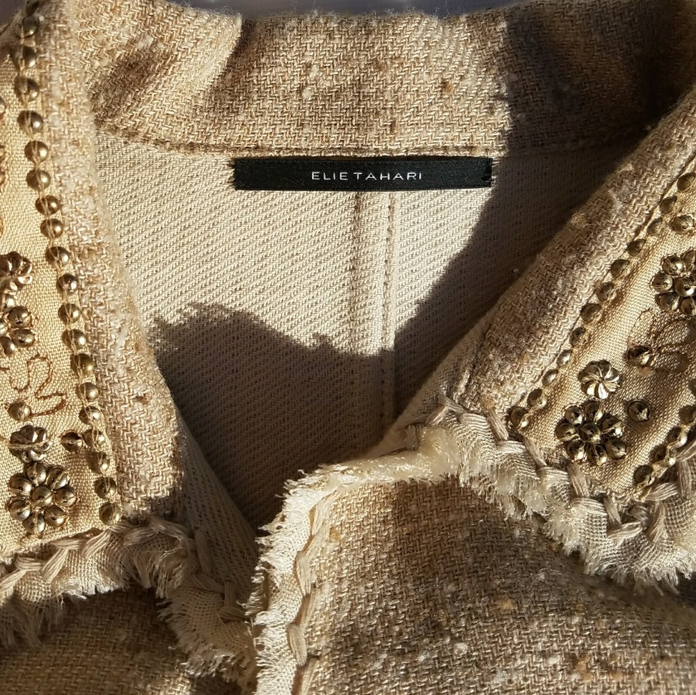 ELIE TAHARI jacket :: Silk and Cotton blend size S