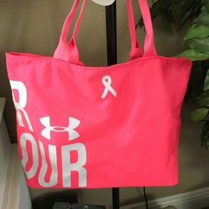 Bright pink under armour bag