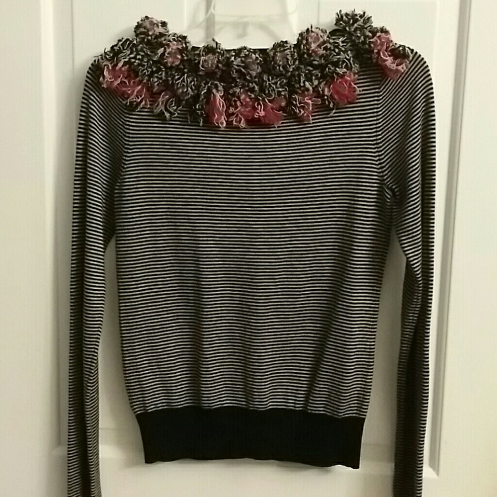 Sweater Button Down Striped - image 2