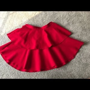 Zara red skirt