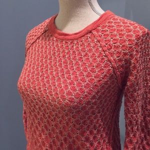 MOTH ANTHROPOLOGIE Orange Knit L/S Sweater Top