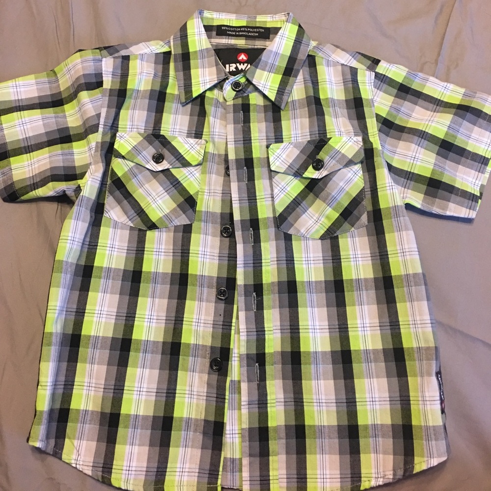 Airwalk Boys Plaid Button Up