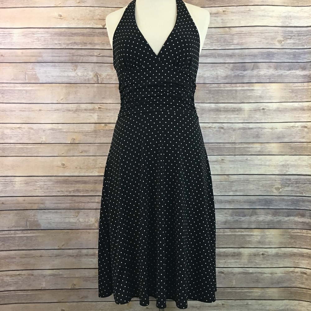 🌀BCBG Max Azria🌀 HALTER POLKA DOT MARILYN DRESS