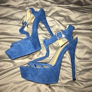 Rachel Zoe Blue Suede Brand New Sandals
