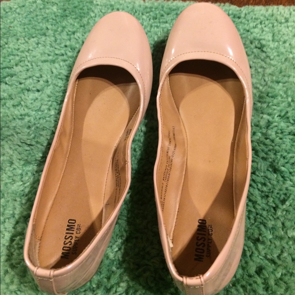 Beige flats