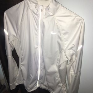 White nike running jacket size medium