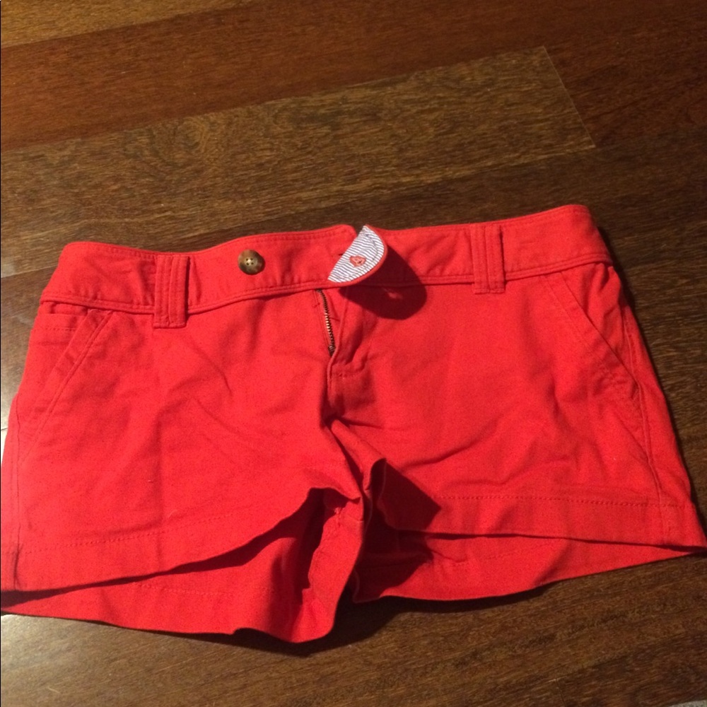 Bright red nautical shorts