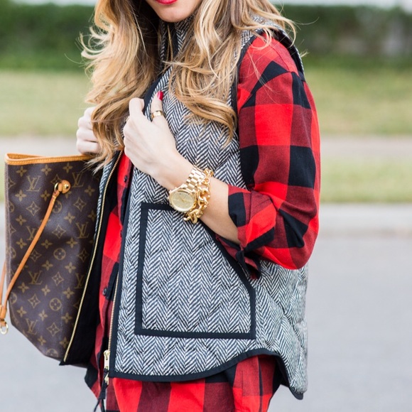 J. Crew Excursion Quilted Herringbone Vest