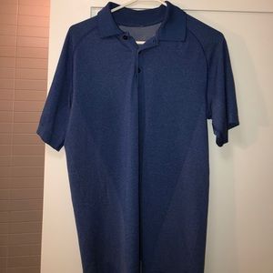 Lululemon blue metal Vent Tech Polo - M