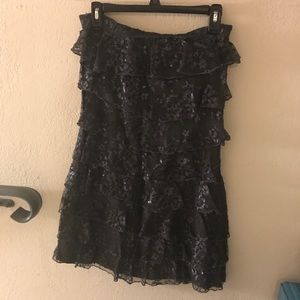 Strapless ruffled dress
