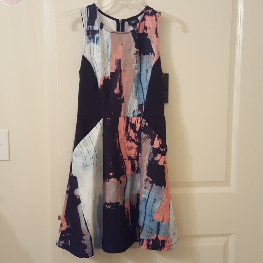 NWT multi splatter dress