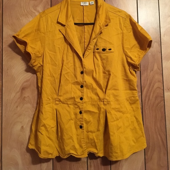 Yellow Button Up - Picture 1 of 2