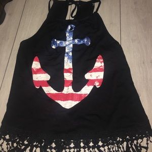 Red white and blue tank