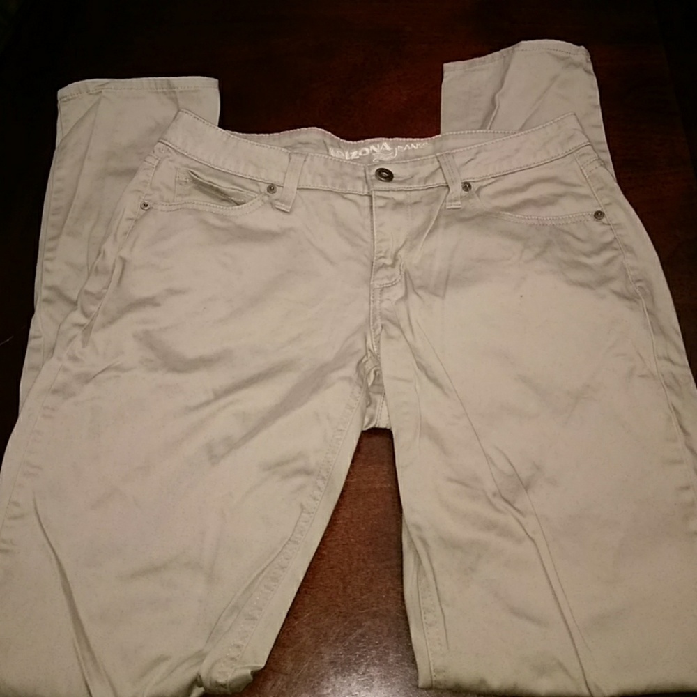 Khaki skinny jeans