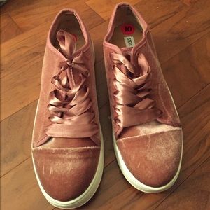 Steve Madden Blush Velvet Bertie Sneakers
