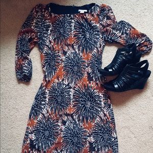 Long sleeve print dress
