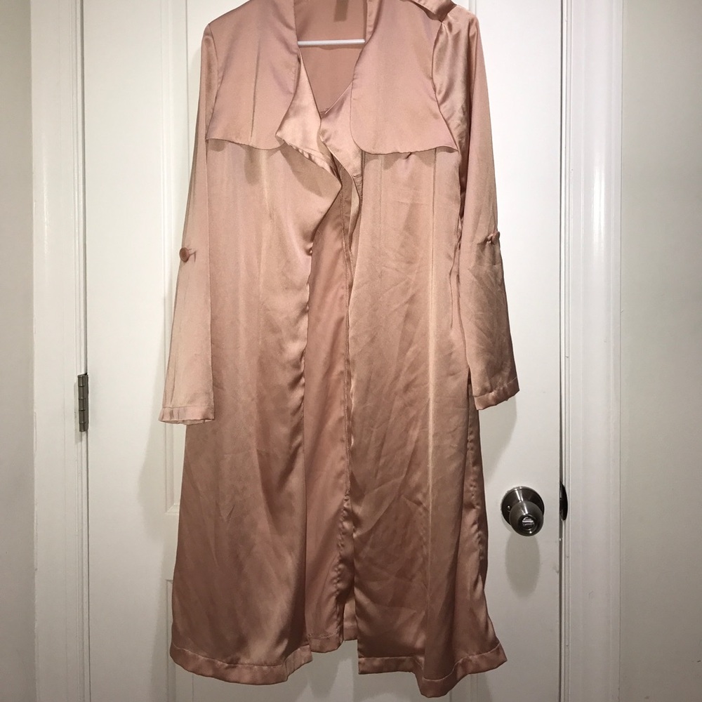Rose Gold satin peacoat