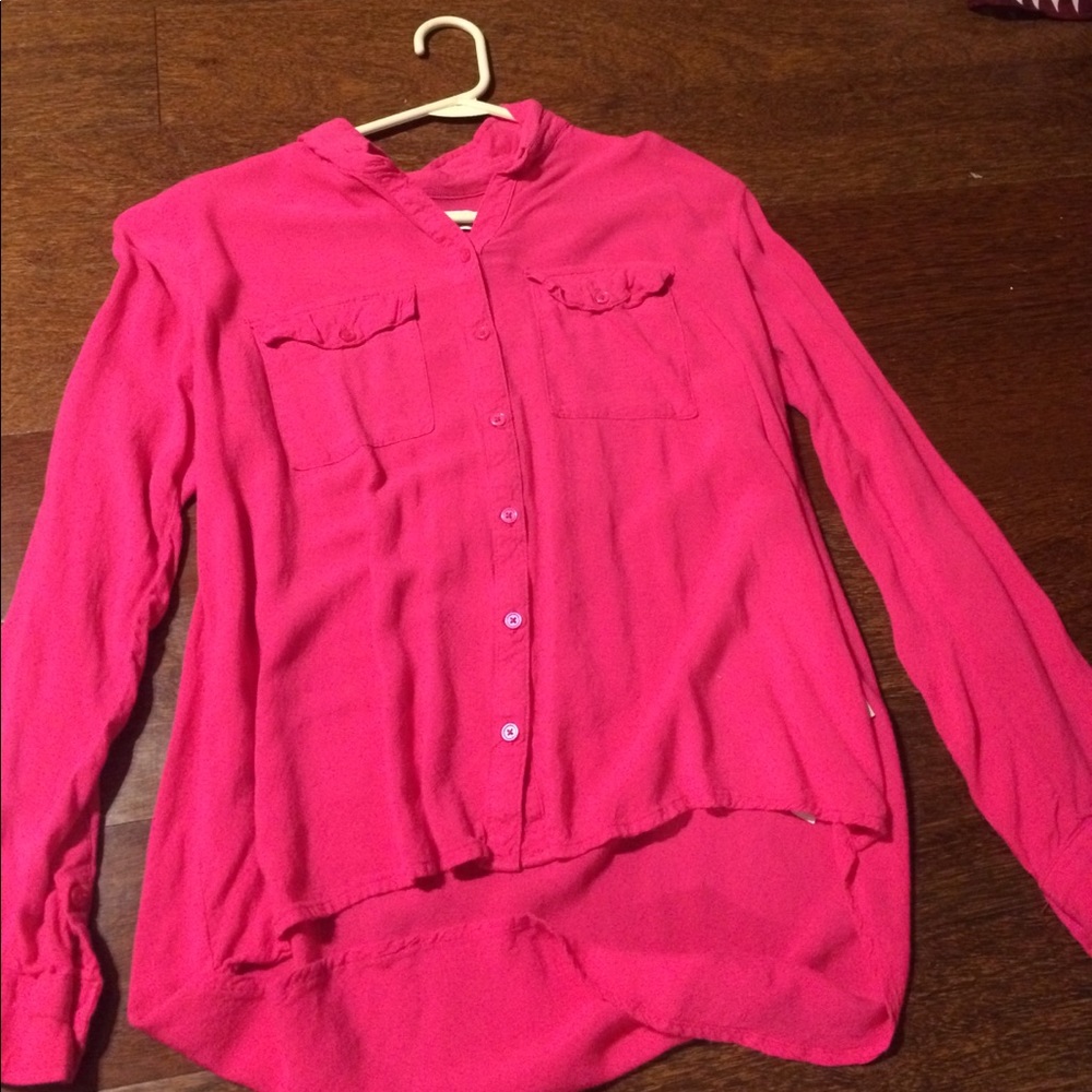 Bright pink Hollister blouse