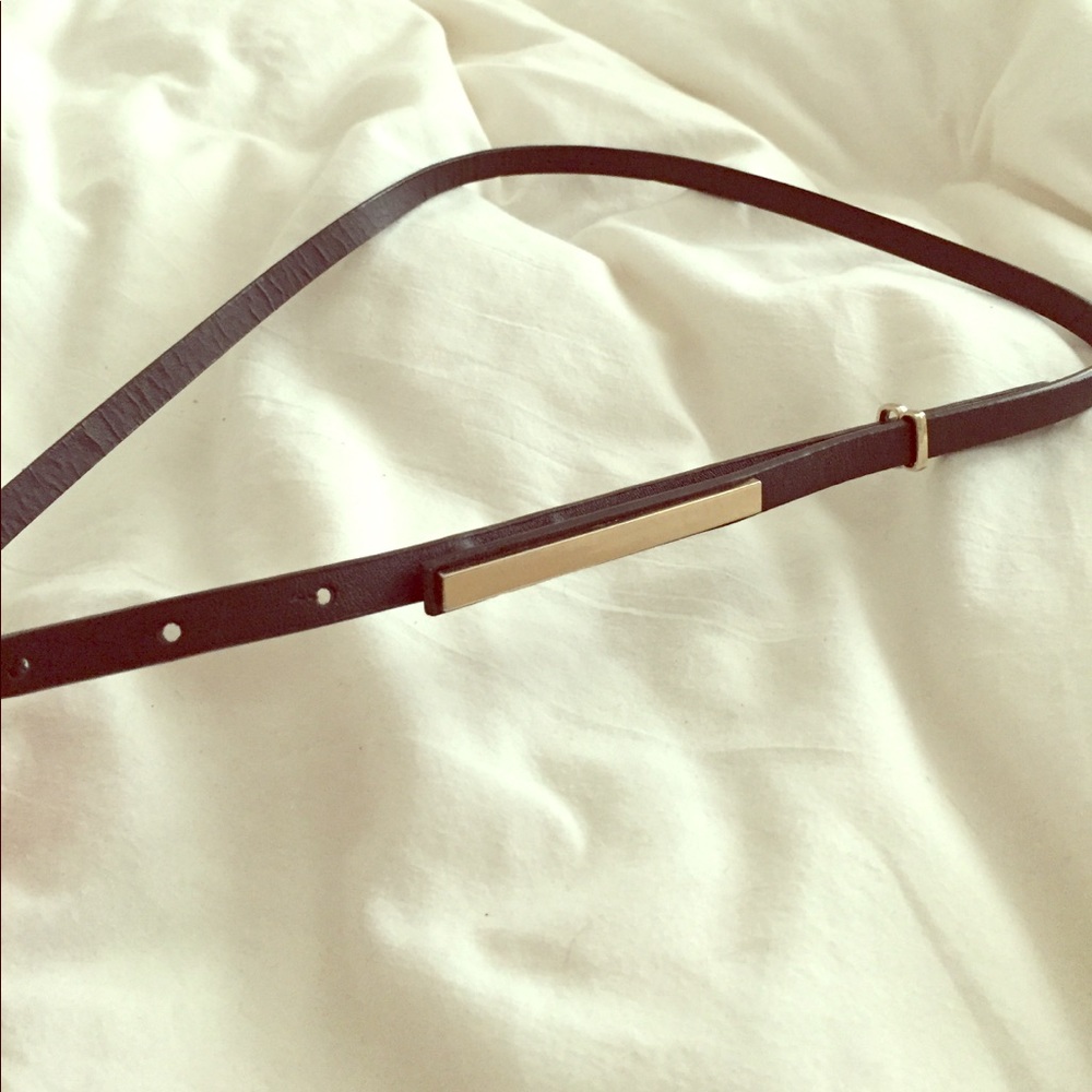 Black leather belt