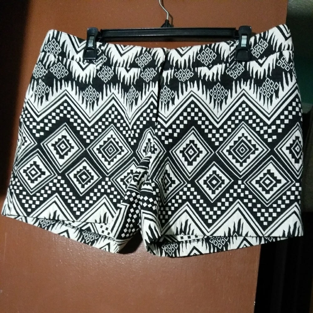 Aztec patterned shorts