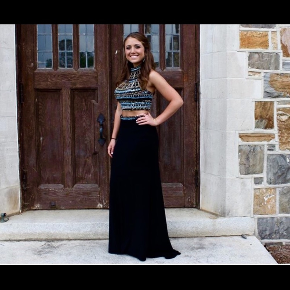 2 piece prom dress