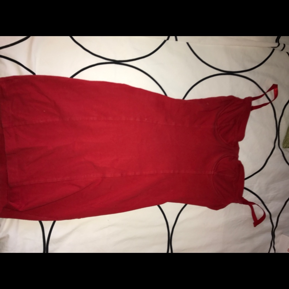 Red mini dress
