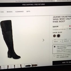 Black OTK boots from DSW