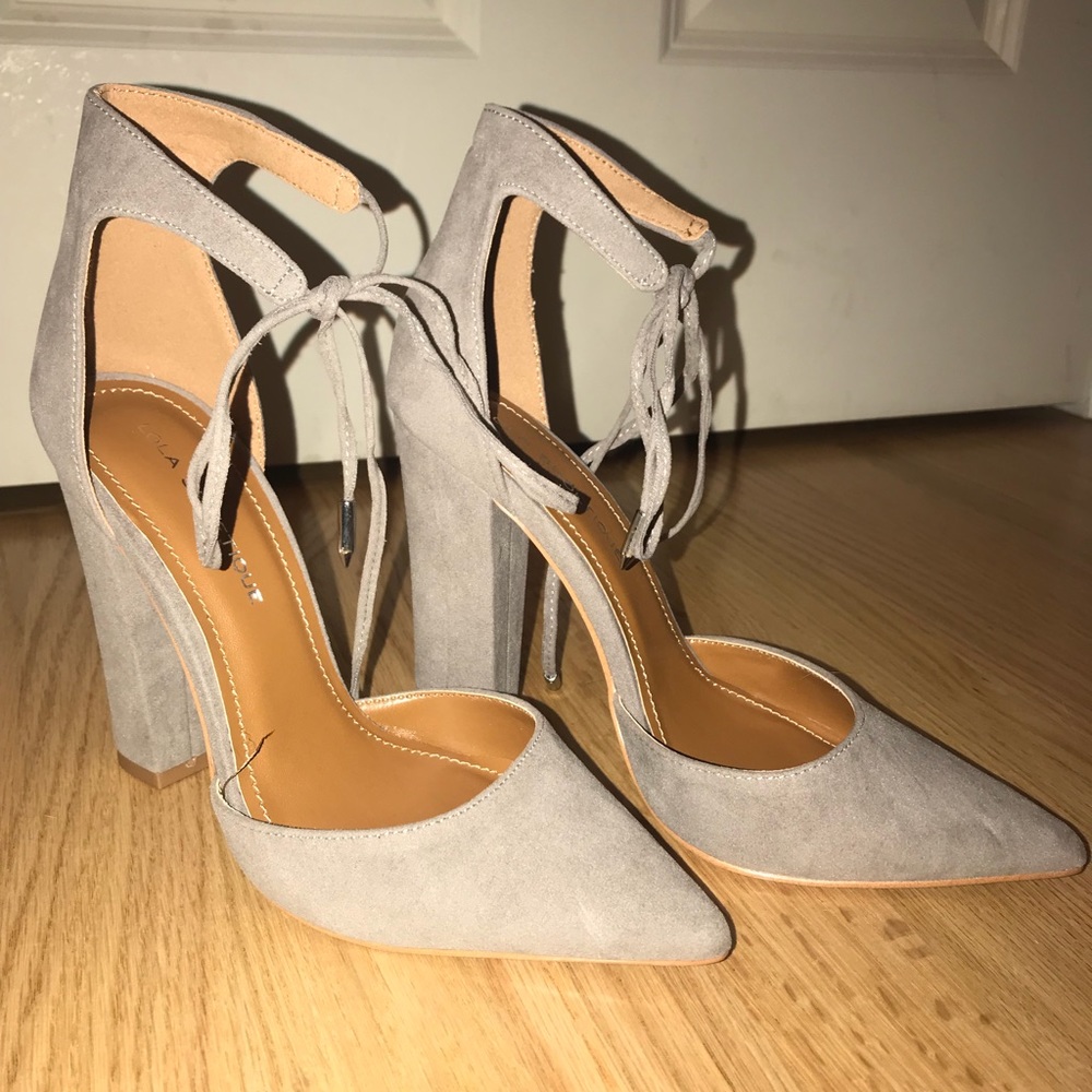Gray heels from Lola Shoetique