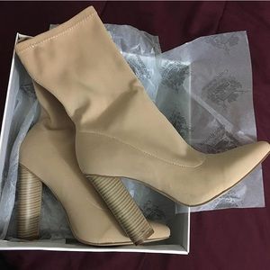 Nude celebrity inspired Cape Robbin ankle booties