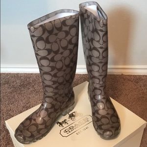 Coach Brown Rain boots