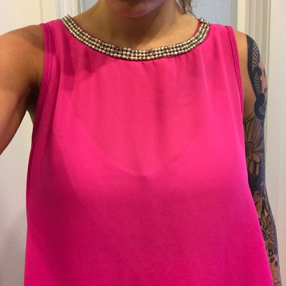 Tank with gold accent