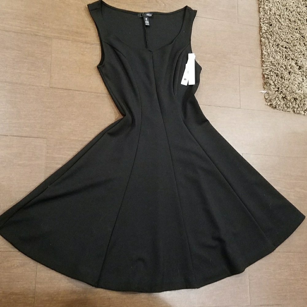 New Aqua Black mini dress with tags