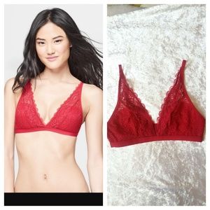 LLD Red lace bralette