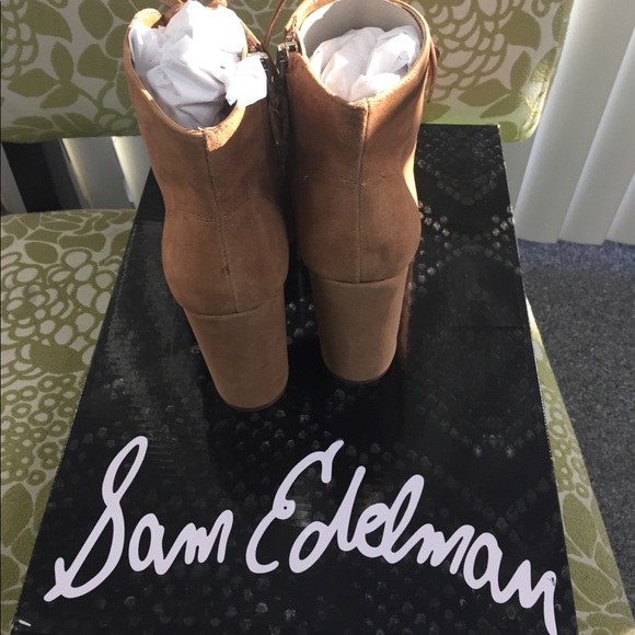 Sam Edelman Women's Yvie Ankle Bootie Saddle - Picture 3 of 4