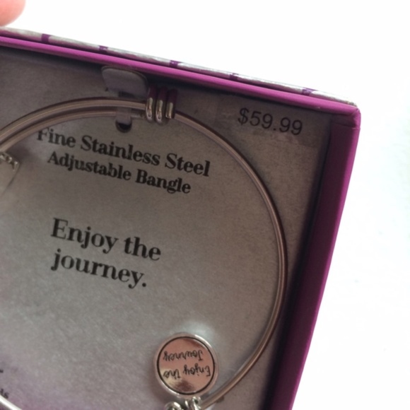 NEW Stainless Steel Enjoy the Journey Bangle - Picture 4 of 6