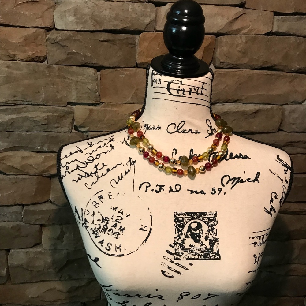 Beaded necklace 35”