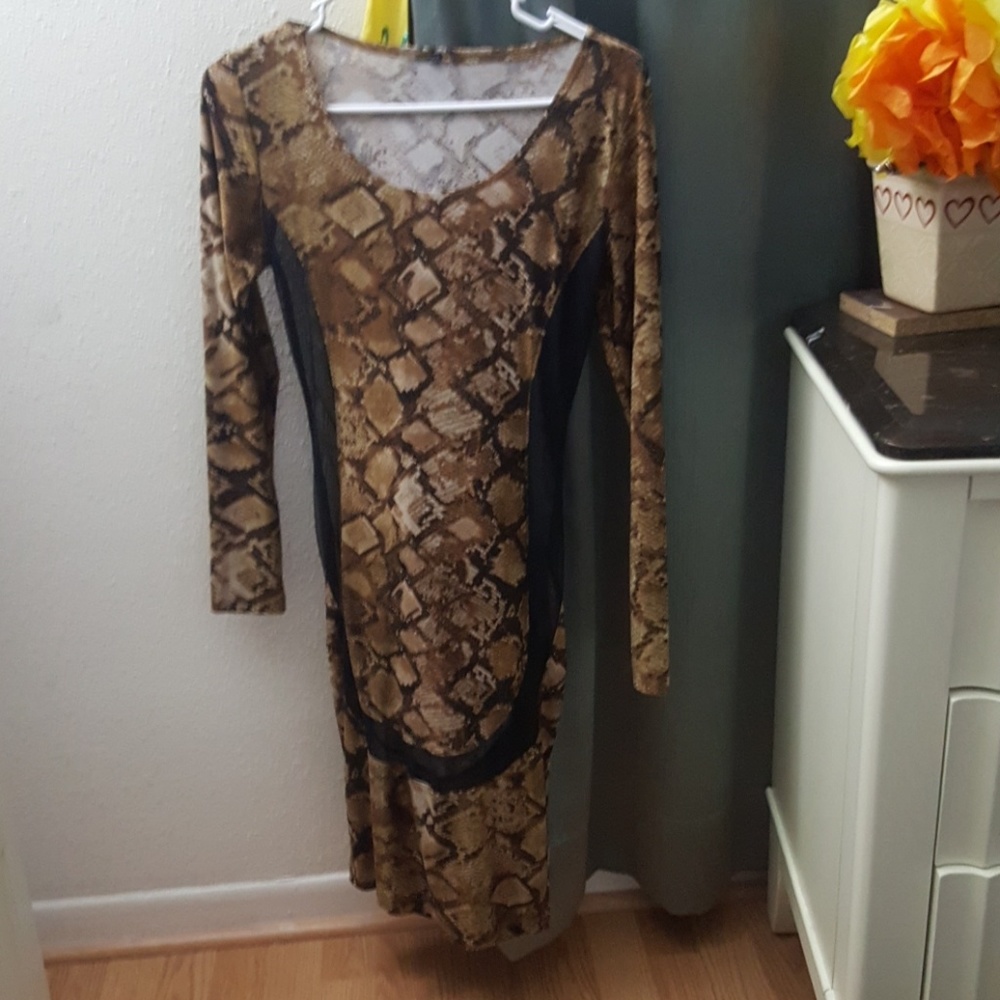 Snake print dress