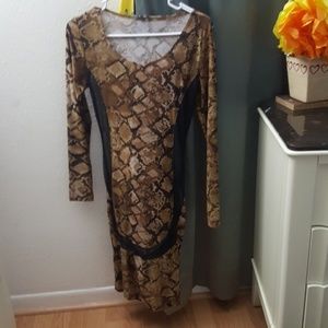 Snake print dress