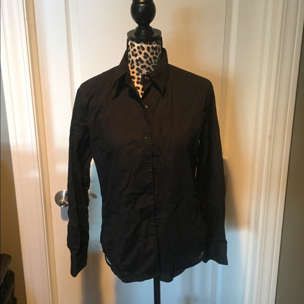 Jones New York Button up Blouse black
