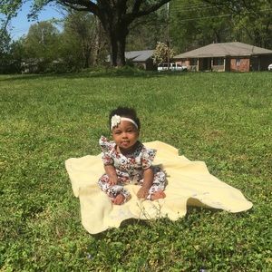 Babygirl floral jumpsuit.