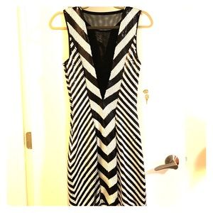 Bebe Black and White Dress