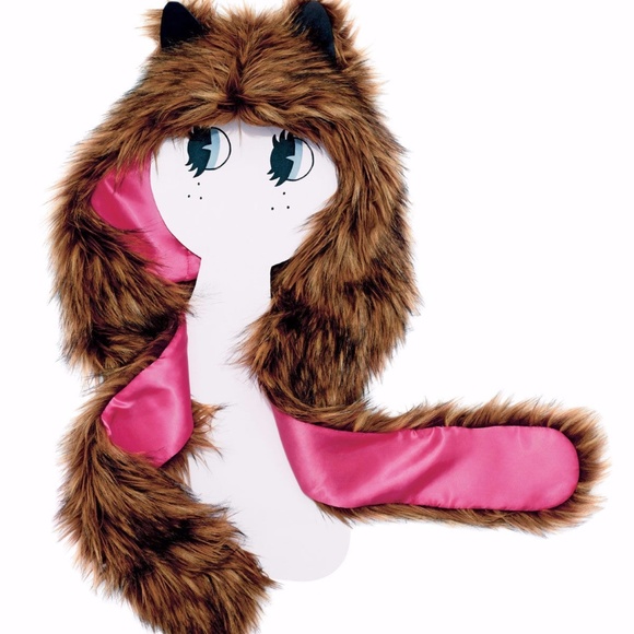 Skaist Taylor Other - NEW Skaist Taylor Girls Faux Fur Animal Hat Scarf