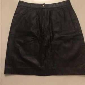 Brennan’s Black Leather Skirt